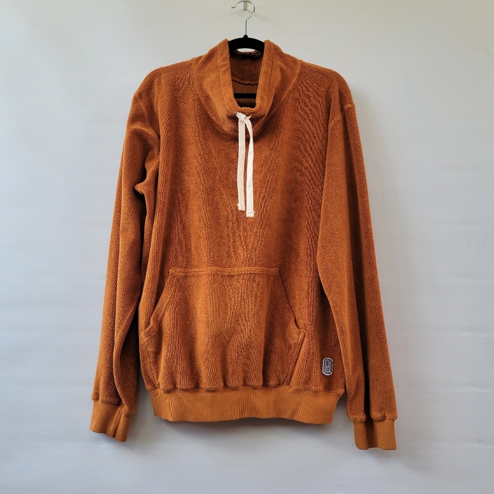 Standard Issue Funnel Neck Pullover Terry Sweatshirt Men's Size Medium Retro